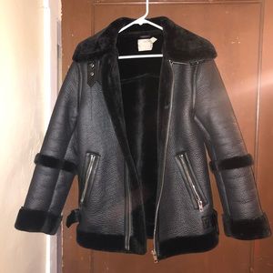 black aviator jacket